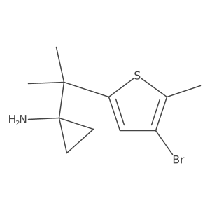 1-[2-(4-Bromo-5-methylthiophen-2-yl)propan-2-yl]cyclopropan-1-amine结构式