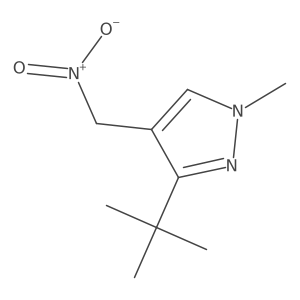3-tert-butyl-1-methyl-4-(nitromethyl)-1H-pyrazole结构式