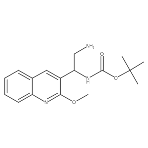 tert-butyl N-[2-amino-1-(2-methoxyquinolin-3-yl)ethyl]carbamate结构式