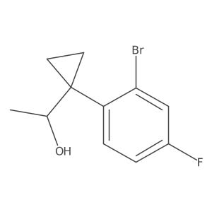 1-[1-(2-Bromo-4-fluorophenyl)cyclopropyl]ethan-1-ol Structure