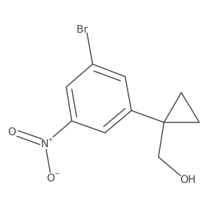 [1-(3-Bromo-5-nitrophenyl)cyclopropyl]methanol Structure