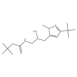 tert-butyl N-[2-amino-3-(3-tert-butyl-1-methyl-1H-pyrazol-5-yl)propyl]carbamate Structure