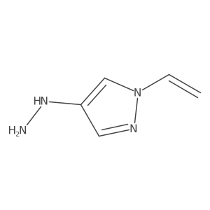 1-ethenyl-4-hydrazinyl-1H-pyrazole结构式