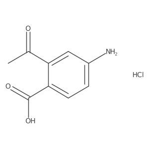 2-Acetyl-4-aminobenzoic acid hydrochloride结构式