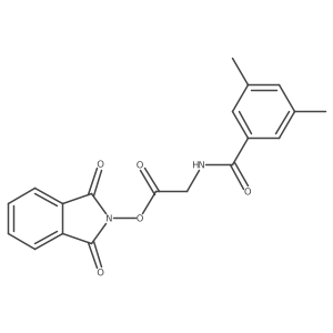 1,3-dioxo-2,3-dihydro-1H-isoindol-2-yl 2-[(3,5-dimethylphenyl)formamido]acetate结构式