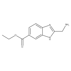 Ethyl 2-(aminomethyl)-3H-benzimidazole-5-carboxylate结构式