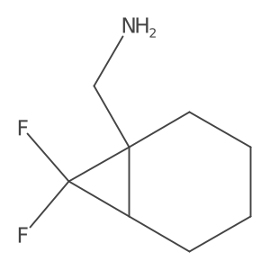 (7,7-Difluoro-1-bicyclo[4.1.0]heptanyl)methanamine结构式