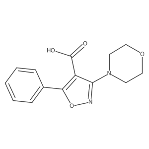 3-Morpholin-4-yl-5-phenylisoxazole-4-carboxylic acid结构式