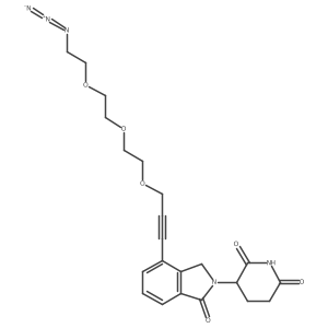 3-[4-[3-[2-[2-(2-Azidoethoxy)ethoxy]ethoxy]prop-1-ynyl]-1-oxo-isoindolin-2-yl]piperidine-2,6-dione结构式