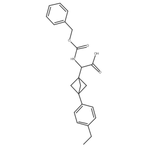2-[3-(4-Ethylphenyl)-1-bicyclo[1.1.1]pentanyl]-2-(phenylmethoxycarbonylamino)acetic acid Structure