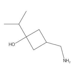 3-(Aminomethyl)-1-(propan-2-yl)cyclobutan-1-ol结构式