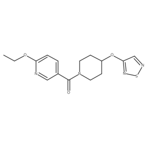 (6-ethoxy-3-pyridyl)-[4-(1,2,5-thiadiazol-3-yloxy)-1-piperidyl]methanone结构式