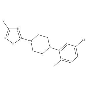 1-(5-Chloro-2-methylphenyl)-4-(3-methyl-1,2,4-thiadiazol-5-yl)piperazine Structure
