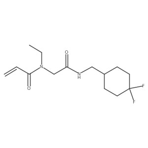 N-({[(4,4-difluorocyclohexyl)methyl]carbamoyl}methyl)-N-ethylprop-2-enamide结构式