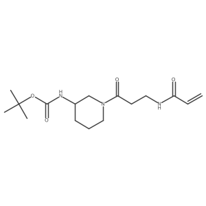 Tert-butyl N-[1-[3-(prop-2-enoylamino)propanoyl]piperidin-3-yl]carbamate结构式