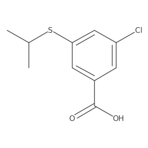 3-Chloro-5-(propan-2-ylsulfanyl)benzoic acid Structure