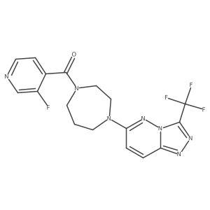 1-(3-Fluoropyridine-4-carbonyl)-4-[3-(trifluoromethyl)-[1,2,4]triazolo[4,3-b]pyridazin-6-yl]-1,4-diazepane结构式