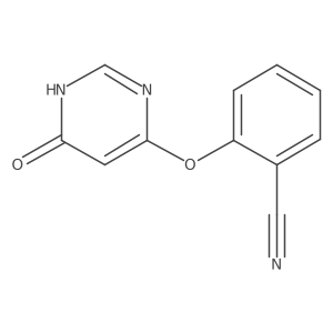 2-((6-Oxo-1,6-dihydropyrimidin-4-yl)oxy)benzonitrile Structure