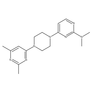 4-[4-(2,6-Dimethylpyrimidin-4-yl)piperazin-1-yl]-N,N-dimethylpyrimidin-2-amine结构式