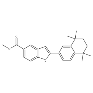 2-(5,6,7,8-Tetrahydro-5,5,8,8-tetramethyl-2-naphthalenyl)-1H-indole-5-carboxylic acid methyl ester结构式