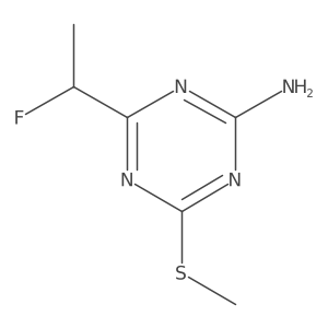 2-Amino-4-methylthio-6-(1-fluoroethyl)-1,3,5-triazine结构式