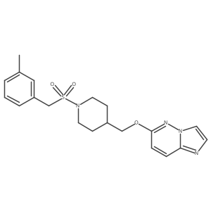 4-({Imidazo[1,2-b]pyridazin-6-yloxy}methyl)-1-[(3-methylphenyl)methanesulfonyl]piperidine结构式