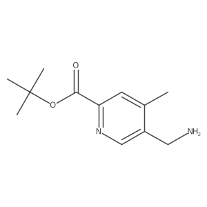 Tert-butyl 5-(aminomethyl)-4-methylpyridine-2-carboxylate结构式