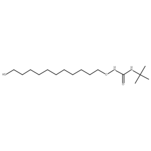 1-Tert-butyl-3-[(11-sulfanylundecyl)oxy]urea Structure