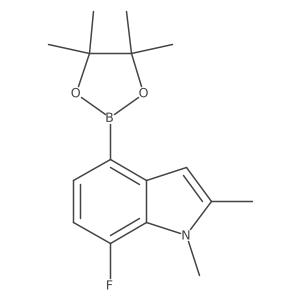 7-Fluoro-1,2-dimethyl-4-(4,4,5,5-tetramethyl-1,3,2-dioxaborolan-2-yl)indole Structure
