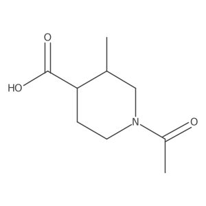 rac-(3R,4R)-1-acetyl-3-methylpiperidine-4-carboxylic acid结构式