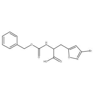 2-{[(Benzyloxy)carbonyl]amino}-3-(3-bromo-1,2-oxazol-5-yl)propanoic acid结构式