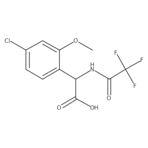2-(4-Chloro-2-methoxyphenyl)-2-(2,2,2-trifluoroacetamido)acetic acid结构式