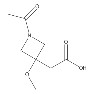 2-(1-Acetyl-3-methoxyazetidin-3-yl)acetic acid Structure