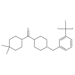 4,4-Difluoro-1-(1-{[3-(trifluoromethyl)phenyl]methyl}piperidine-4-carbonyl)piperidine结构式