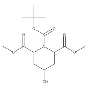 1-tert-butyl 2,6-dimethyl (2R,4s,6S)-4-hydroxypiperidine-1,2,6-tricarboxylate结构式