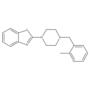 2-{4-[(2-Methylpyridin-3-yl)methyl]piperazin-1-yl}-1,3-benzothiazole结构式