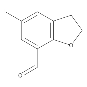 5-Iodo-2,3-dihydro-1-benzofuran-7-carbaldehyde Structure