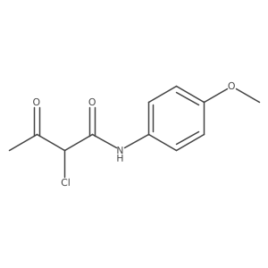 2-chloro-N-(4-methoxyphenyl)-3-oxobutanamide Structure