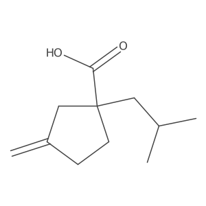 3-Methylene-1-isobutyl-cyclopentanecarboxylic acid结构式