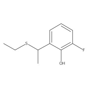 2-(1-Ethylsulfanylethyl)-6-fluorophenol结构式