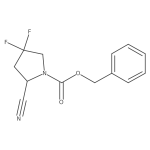 Benzyl-(2S)-2-cyano-4,4-difluoropyrrolidine-1-carboxylate结构式