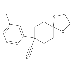 8-(3-Methylphenyl)-1,4-dioxaspiro[4.5]decane-8-carbonitrile Structure