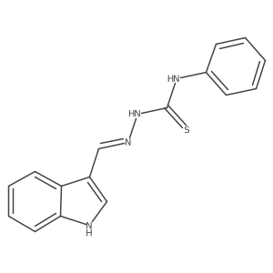 2-((1H-Indol-3-yl)methylene)-N-phenylhydrazinecarbothioamide Structure