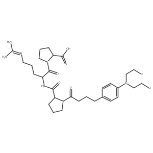 L-Proline, 1-[N2-[1-[4-[4-[bis(2-chloroethyl)amino]phenyl]-1-oxobutyl]-L-prolyl]-L-arginyl]-结构式