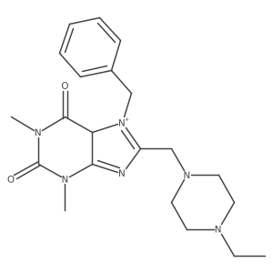 7-benzyl-8-[(4-ethylpiperazin-1-yl)methyl]-1,3-dimethyl-5H-purin-7-ium-2,6-dione Structure