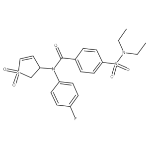 4-(N,N-diethylsulfamoyl)-N-(1,1-dioxido-2,3-dihydrothiophen-3-yl)-N-(4-fluorophenyl)benzamide Structure