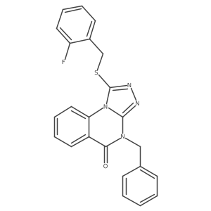 4-benzyl-1-((2-fluorobenzyl)thio)-[1,2,4]triazolo[4,3-a]quinazolin-5(4H)-one Structure
