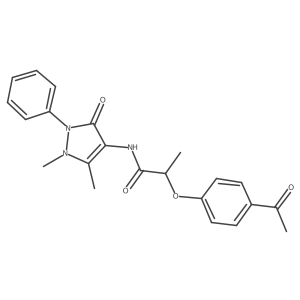 2-(4-acetylphenoxy)-N-(1,5-dimethyl-3-oxo-2-phenyl-2,3-dihydro-1H-pyrazol-4-yl)propanamide Structure