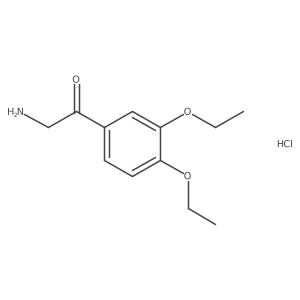 2-Amino-1-(3,4-diethoxyphenyl)ethan-1-one hydrochloride结构式