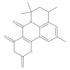 2,4,6,6-tetramethyl-5,6-dihydro-4H,8H,9H-pyrano[3,2-c]pyrido[3,2,1-ij]quinoline-8,9,11(10H)-trione Structure